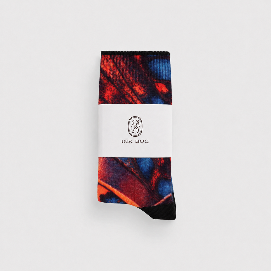 Monarch Wing Everyday Socks — Amber Blue