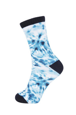 Open image in slideshow, Blue Shibori Printed Sock
