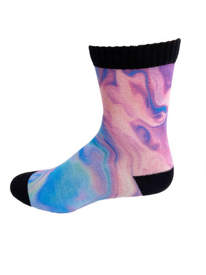 Holographic Liquid Marble Printed Sock
