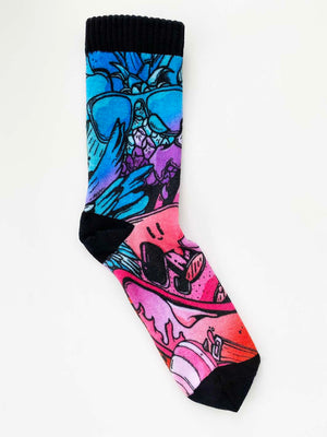 Open image in slideshow, Jared Hochstrasser &quot;Summer Vibes&quot; Printed Sock

