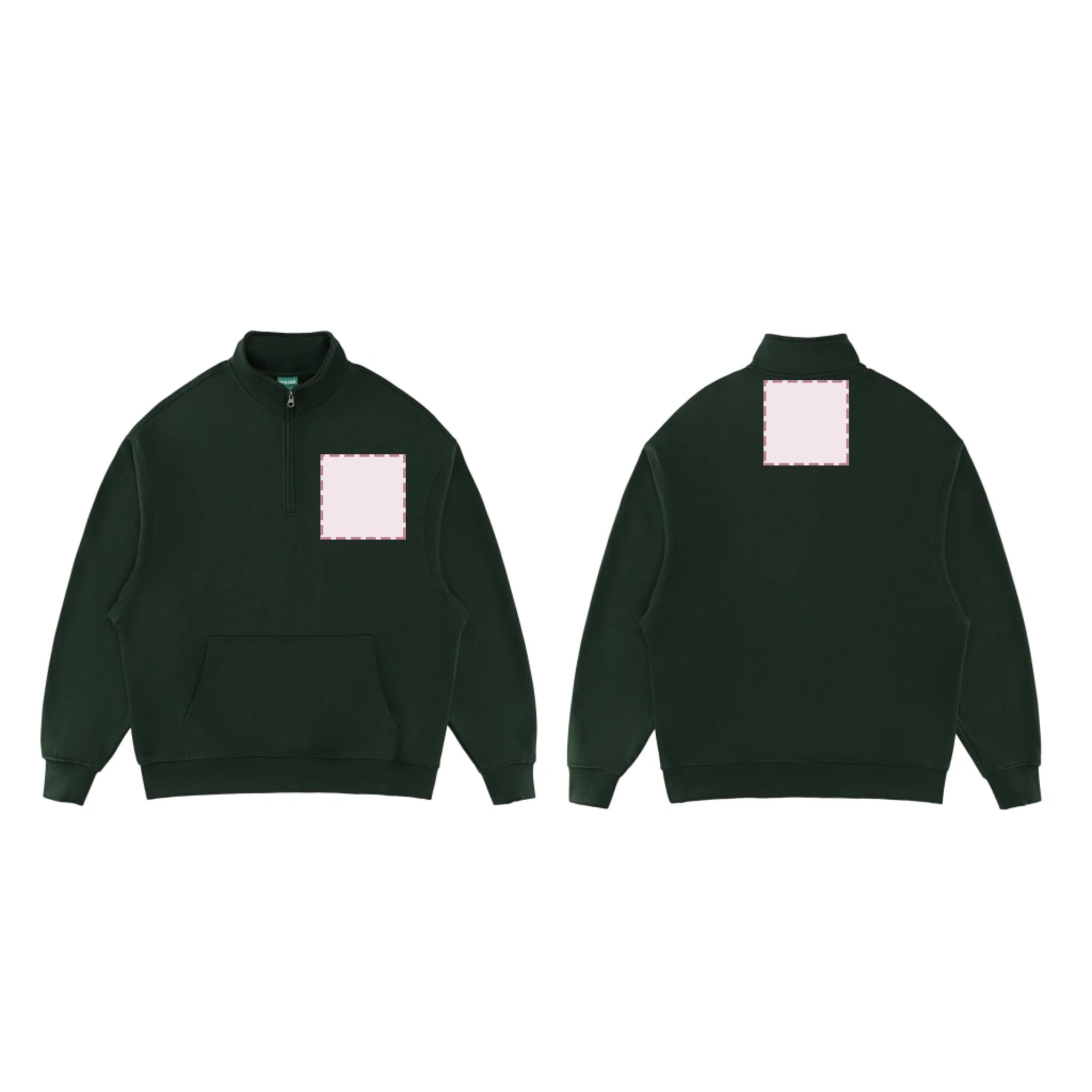 Jungle Green_Essential Halfzip sweats