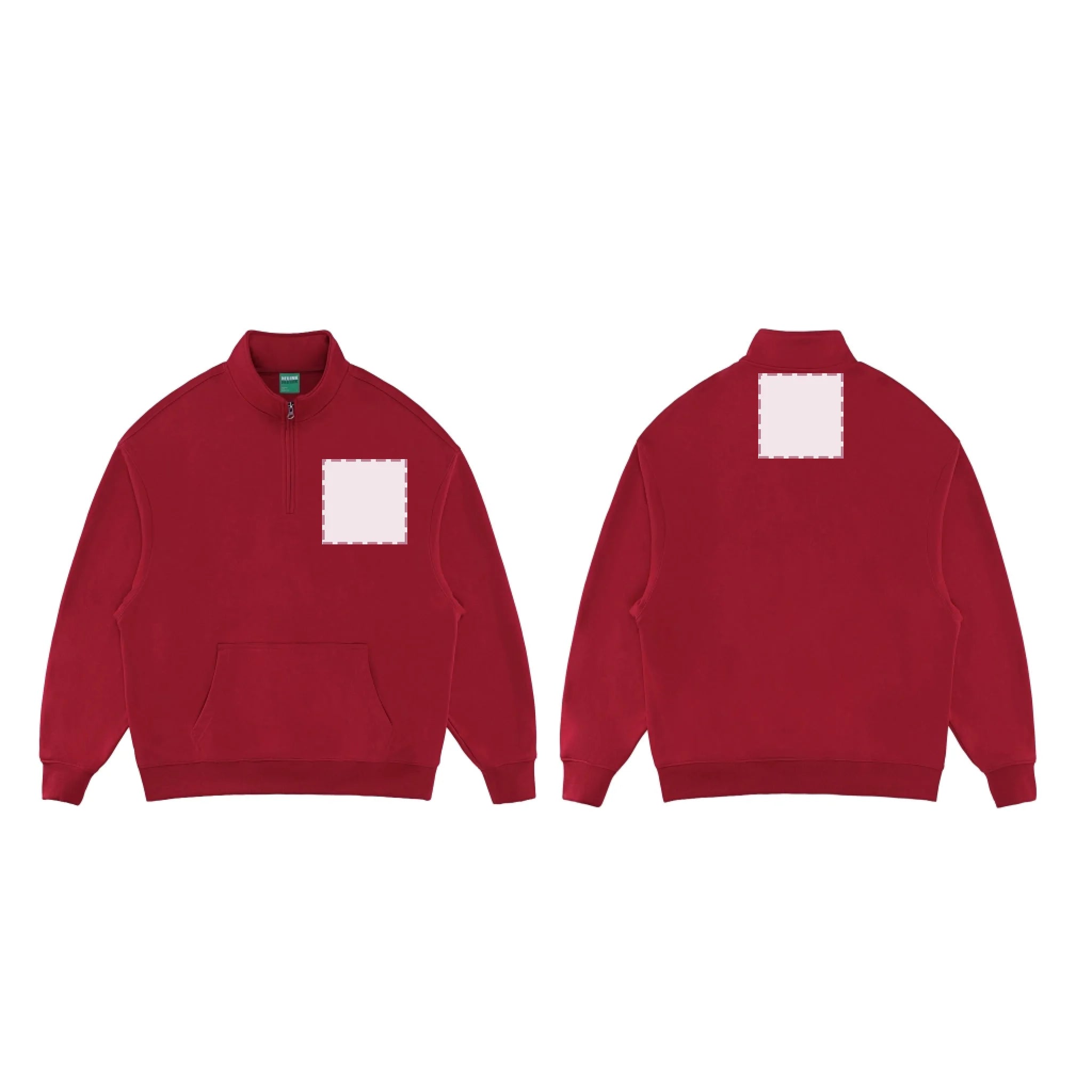 Red_Essential Halfzip sweats