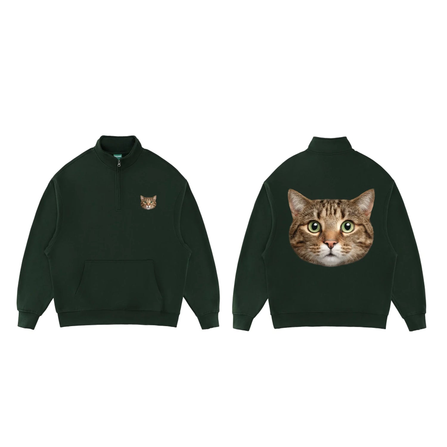 Custom Set Pet Printed Essential Half-Zip Sweatshirt