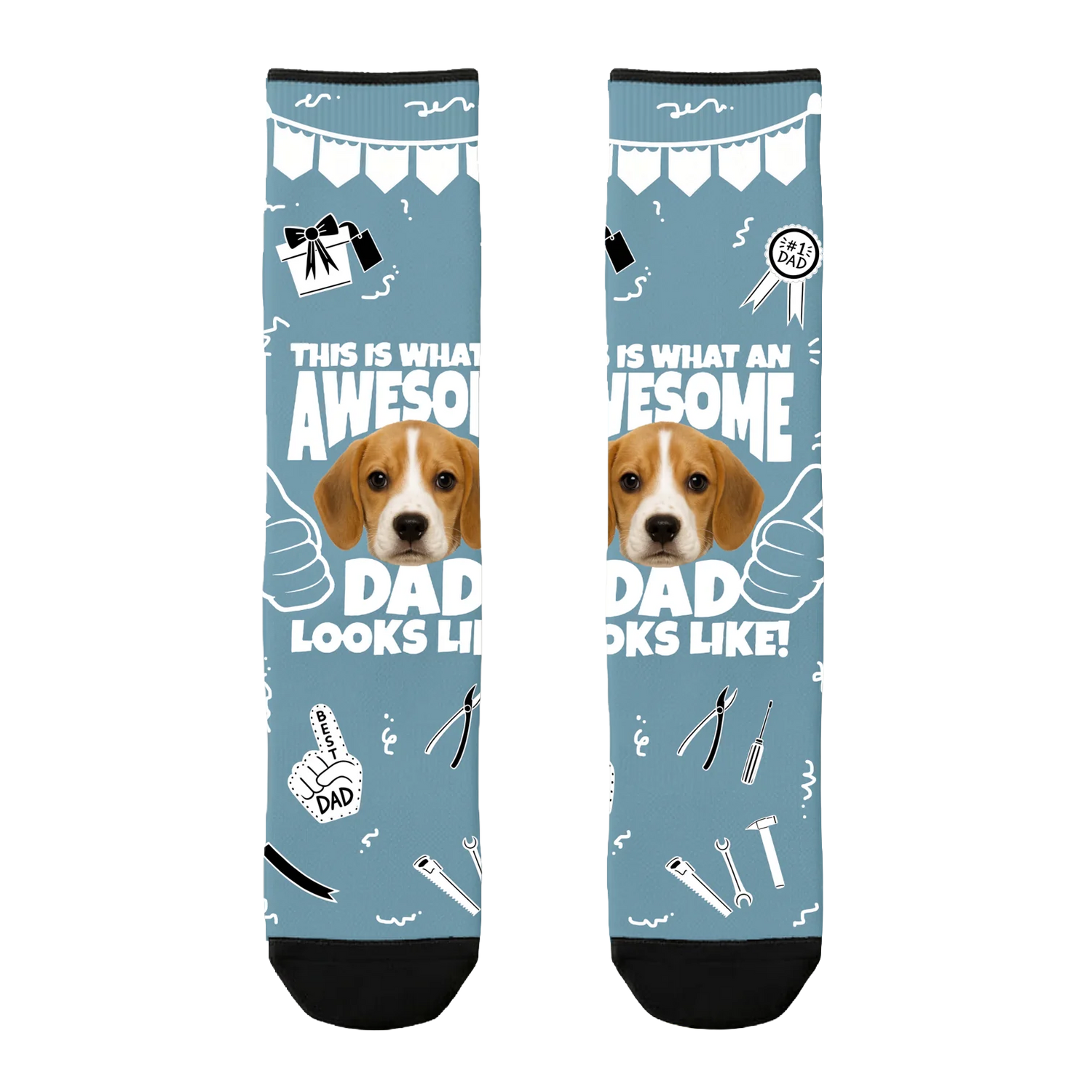 Custom Awesome Dad Socks