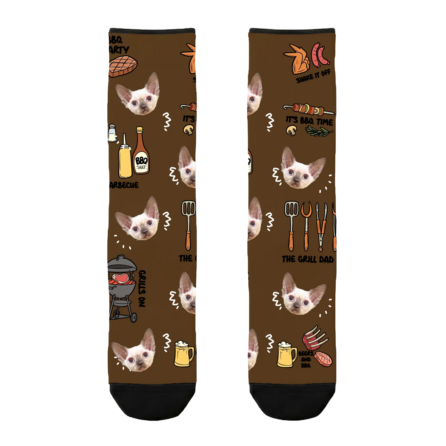 Custom Barbecue Dad Socks