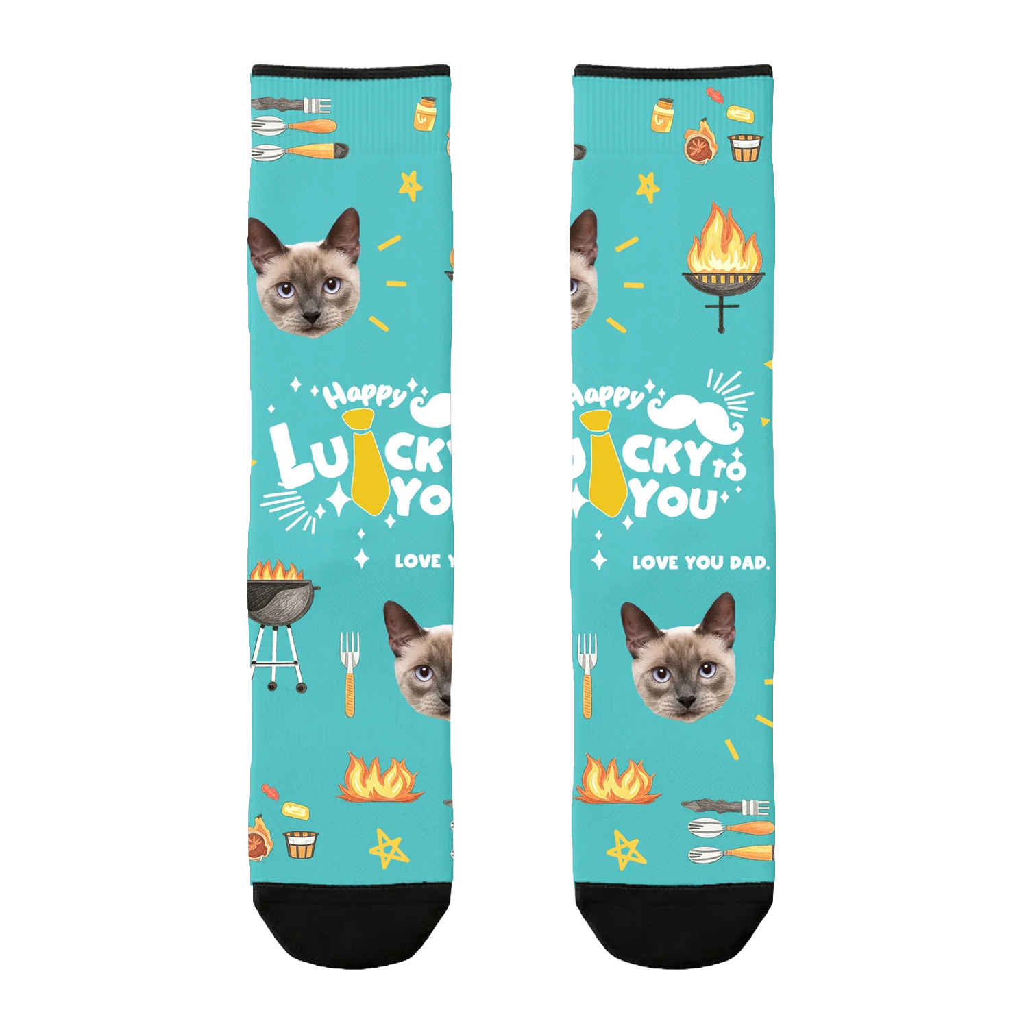 Custom Lucky Dad Socks