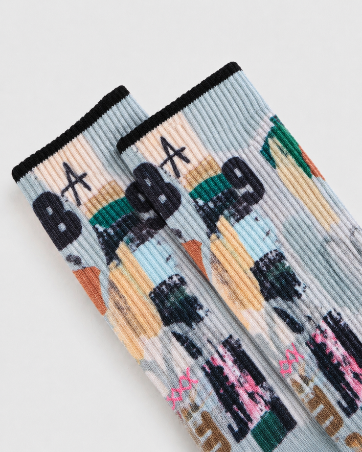 Atelier Notes Everyday Socks — Sage Blush