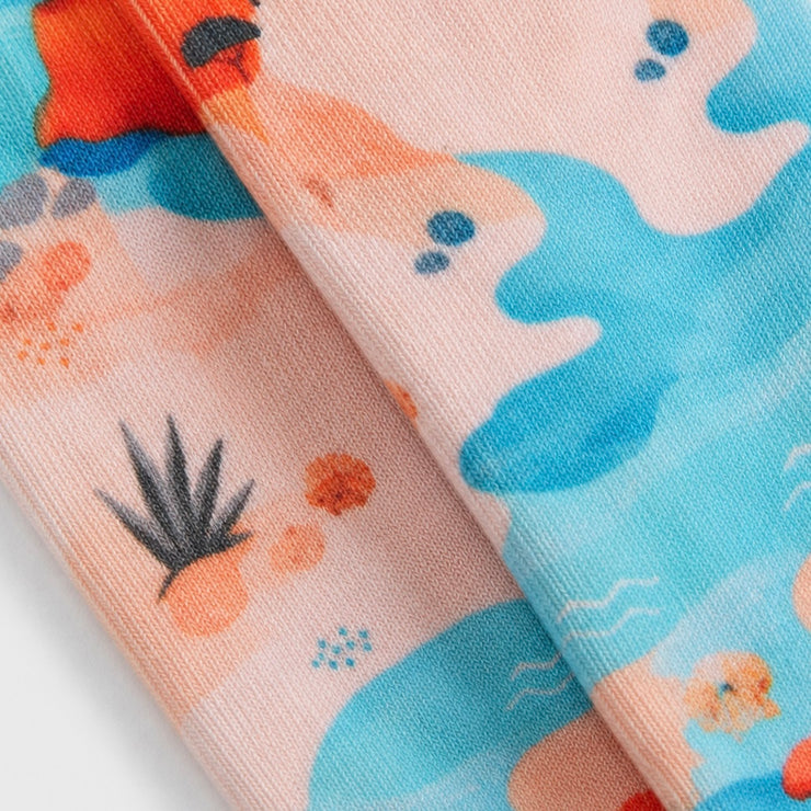 Coastal Mosaic Everyday Socks — Aegean Sun