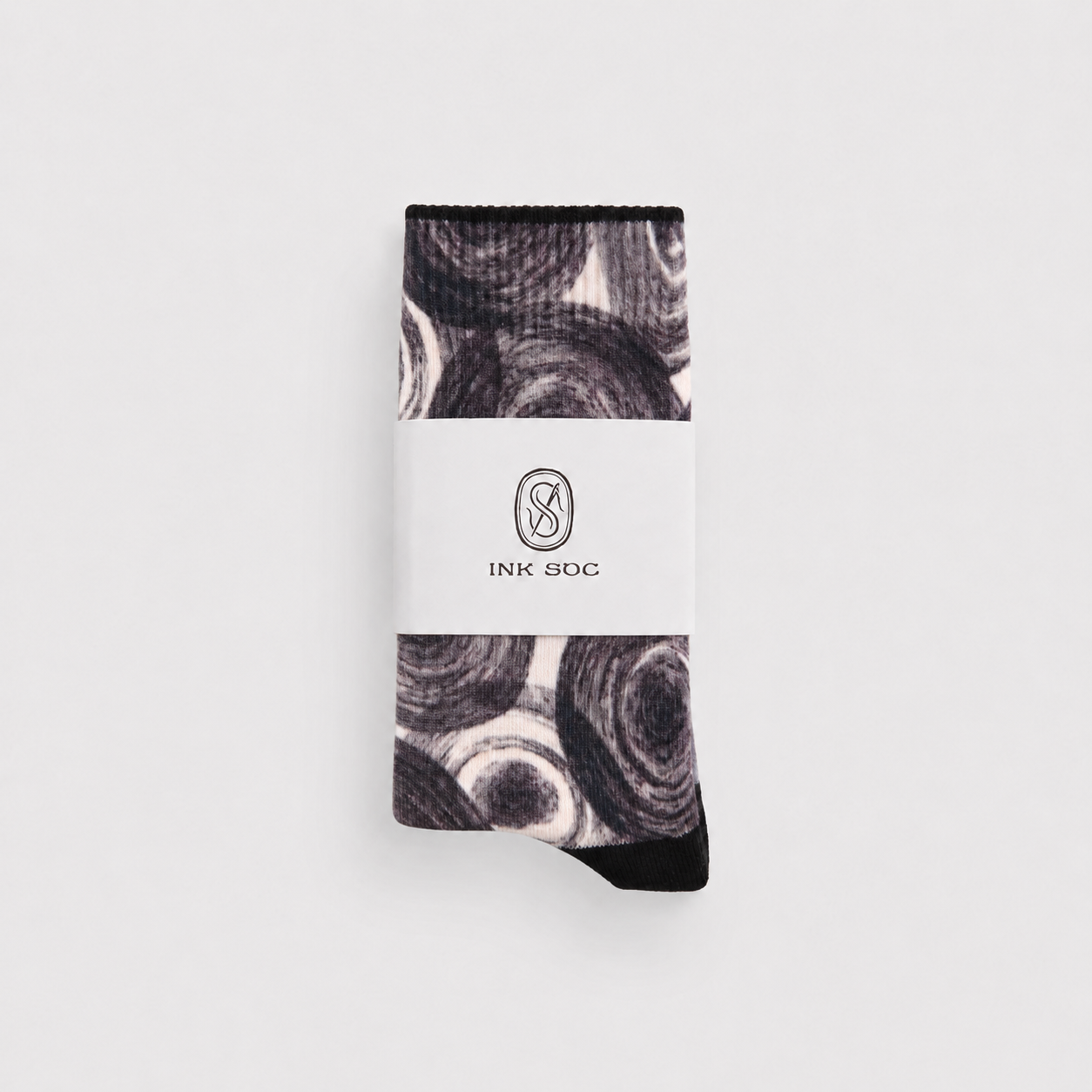 Echo Rings Everyday Socks — Ink Ivory