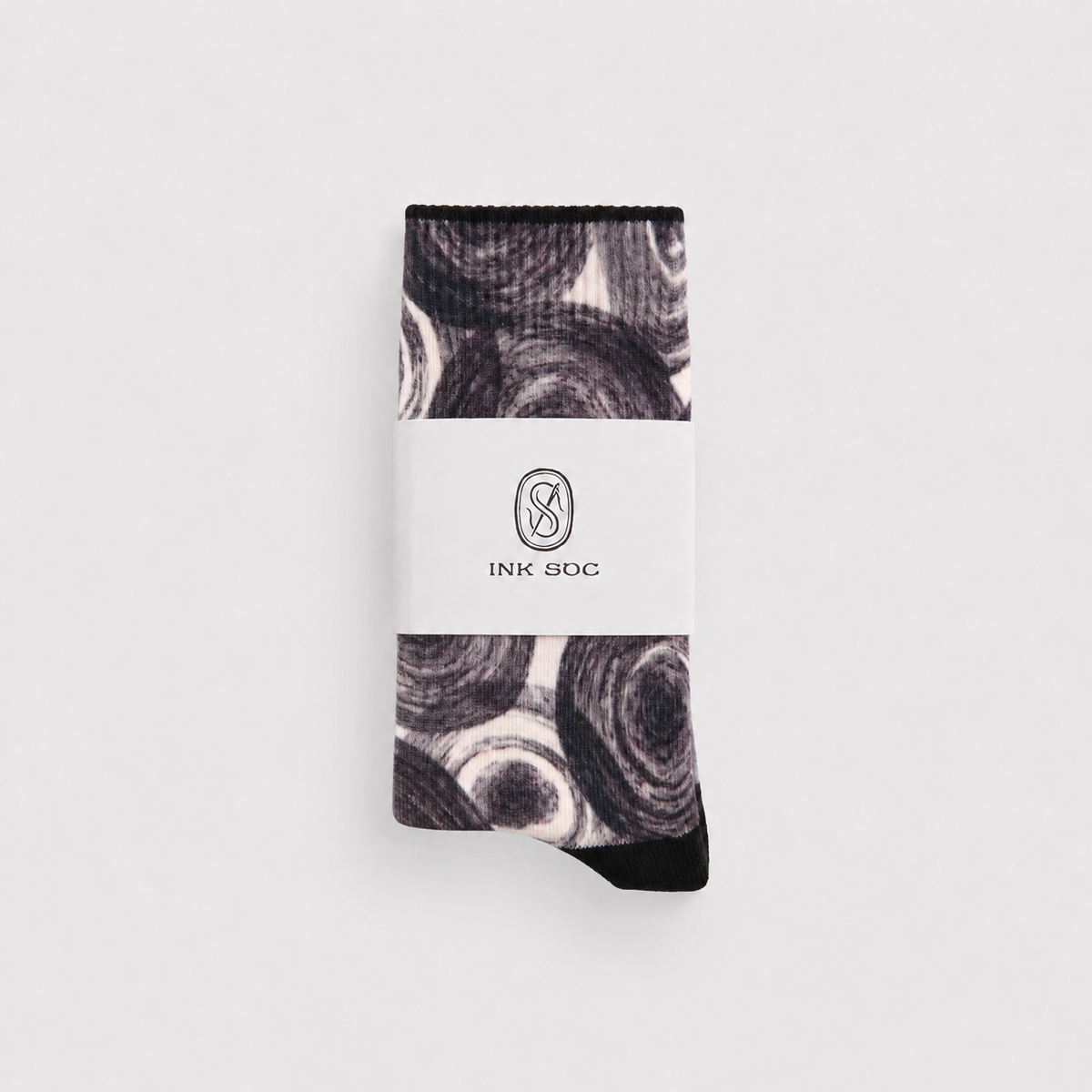 Echo Rings Everyday Socks — Ink Ivory