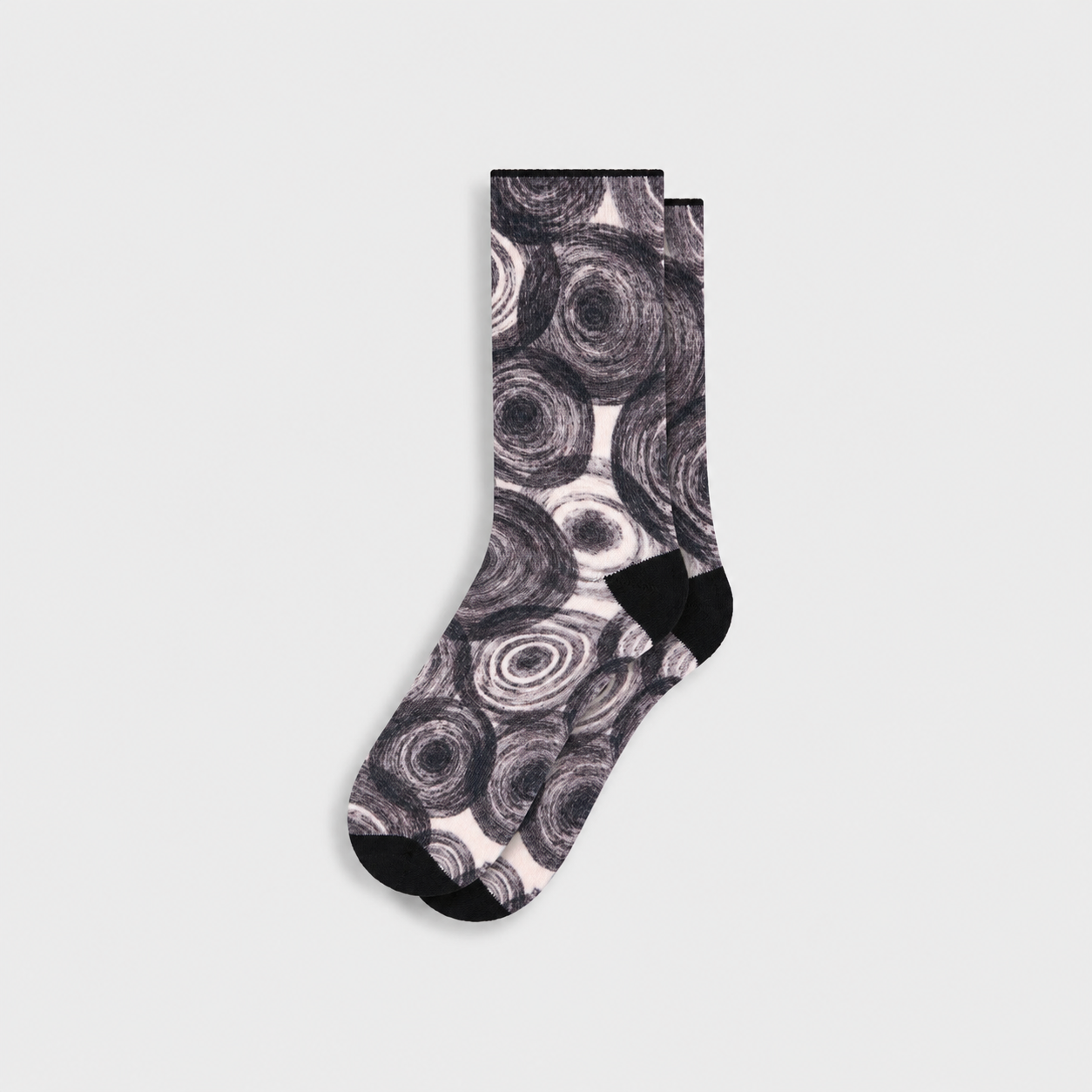 Echo Rings Everyday Socks — Ink Ivory