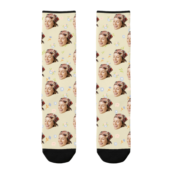 Custom Floral Print Socks