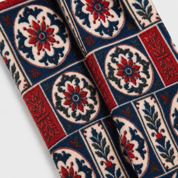 Heritage Tile Everyday Socks — Indigo Terra