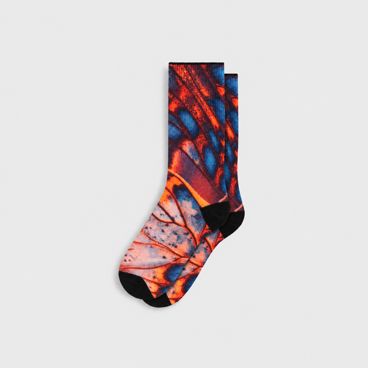 Monarch Wing Everyday Socks — Amber Blue