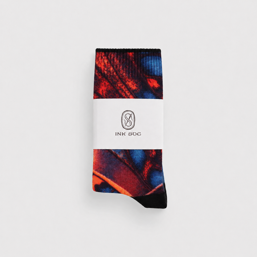 Monarch Wing Everyday Socks — Amber Blue