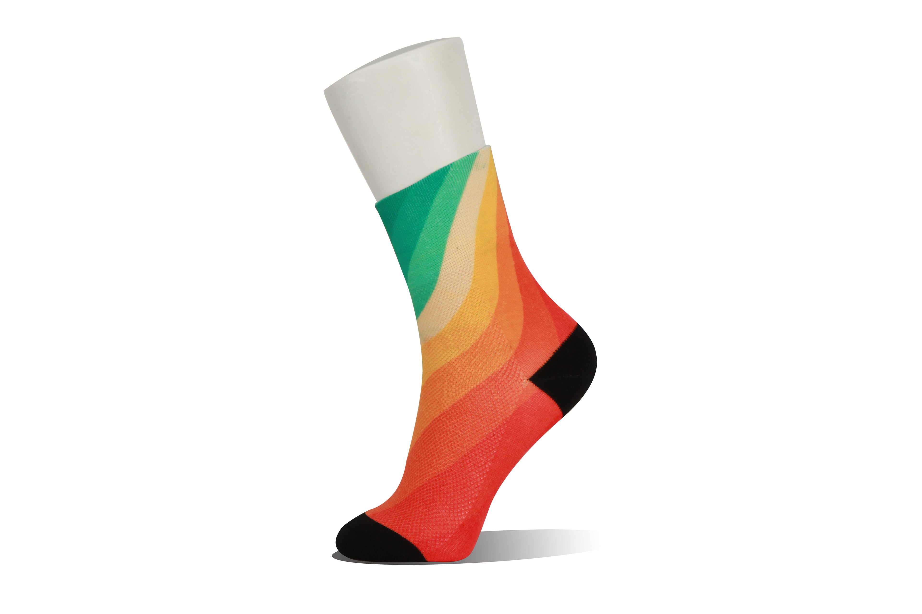 Retro Rays Printed Bike Socks