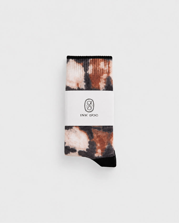 Soft Ikat Everyday Socks — Cocoa Smoke