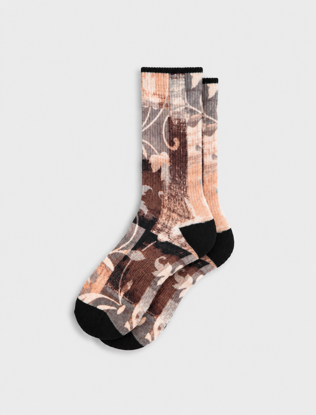 Vintage Vine Everyday Socks — Stone Taupe