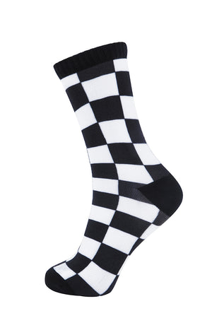 Open image in slideshow, Checkers Printed Sock (2 Colors)
