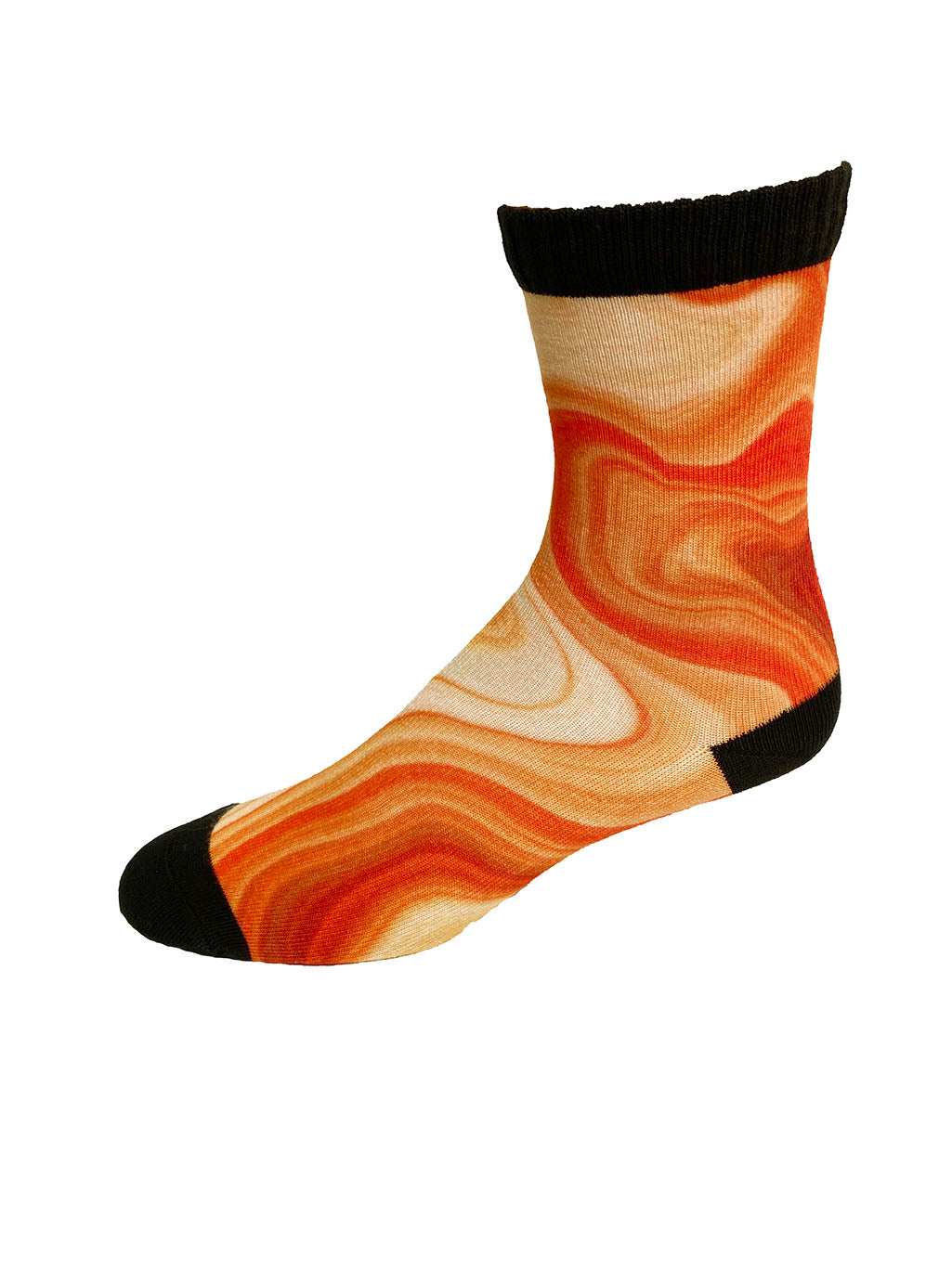 Desert Liquid Marble Printed Sock