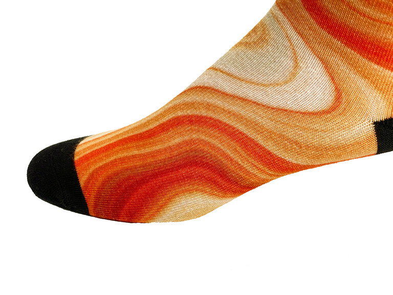 Desert Liquid Marble Printed Sock
