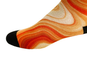 Desert Liquid Marble Printed Sock