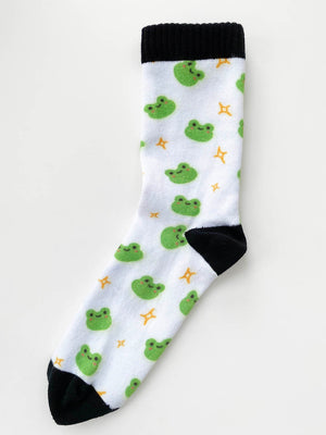 Open image in slideshow, Frog Pattern Printed Sock

