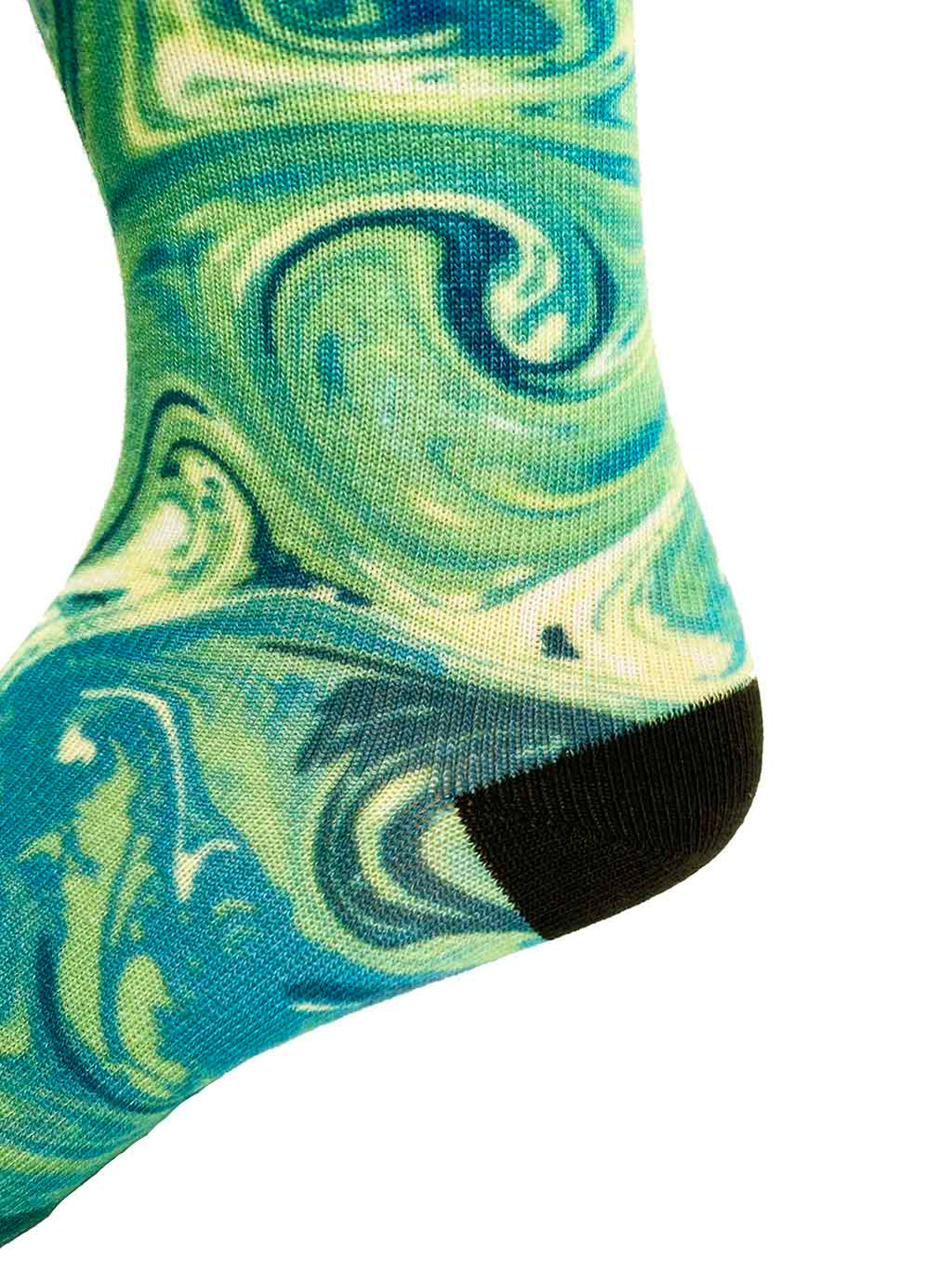 Verde Liquid Marble Printed Sock