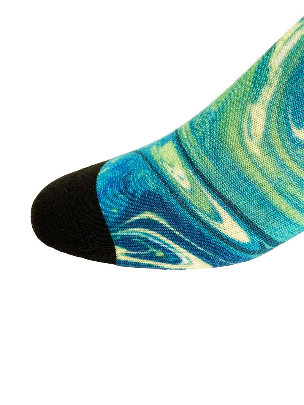 Verde Liquid Marble Printed Sock