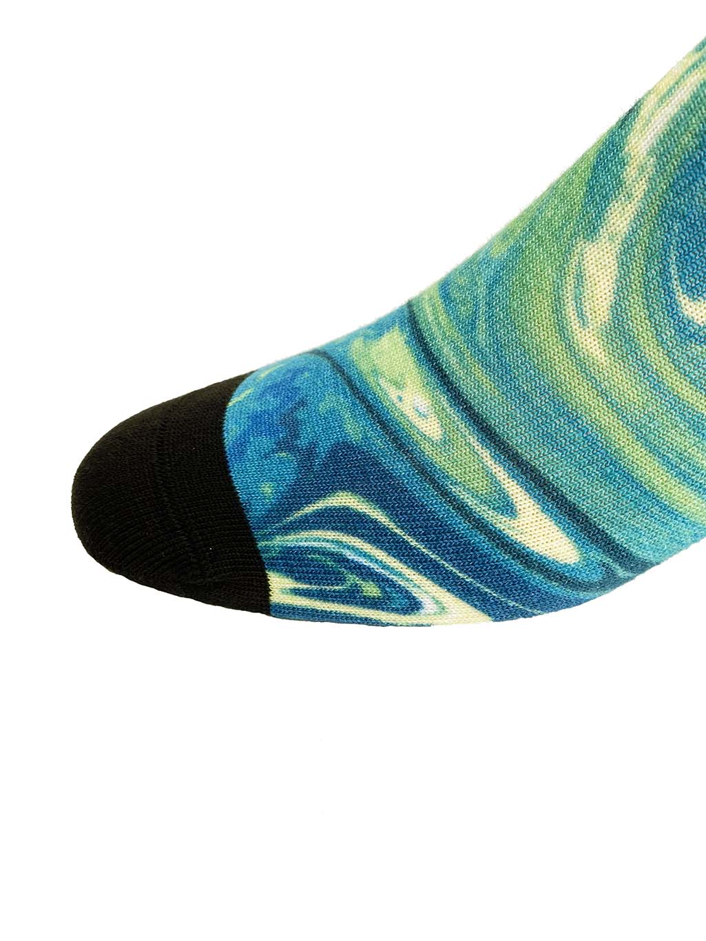 Verde Liquid Marble Printed Sock