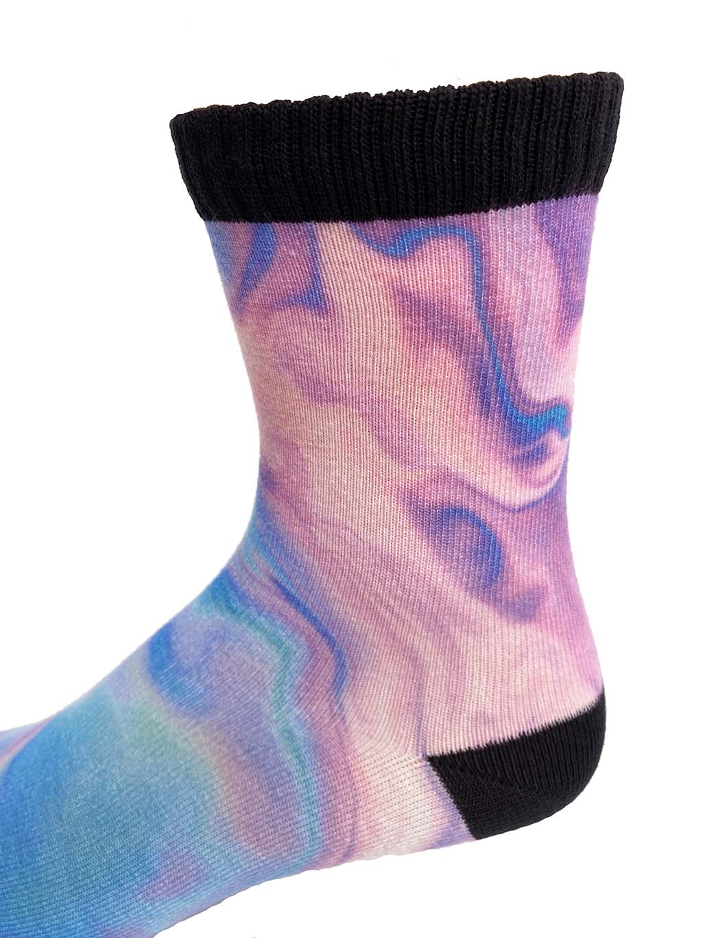 Holographic Liquid Marble Printed Sock