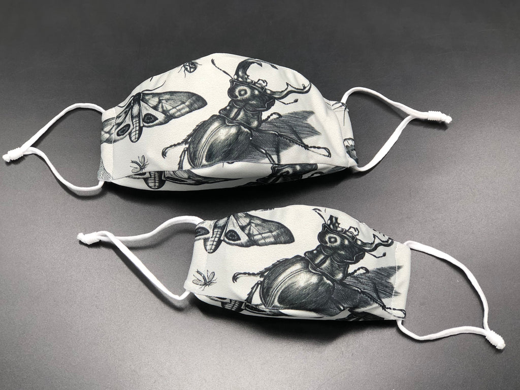 1 washable mask shell comes with 3 replaceable N95 comparable filters One N95 comparable filter may be used for 3-4 days; dispose of after each use Tight-knit polyester outer layer with anti-microbial treatment Inner cotton layer to keep skin dry and comfortable Fits your face with enough volume to breathe Flexible wire nose strip Comfortable, adjustable ear loop straps Protects the wearer from airborne and liquid particles