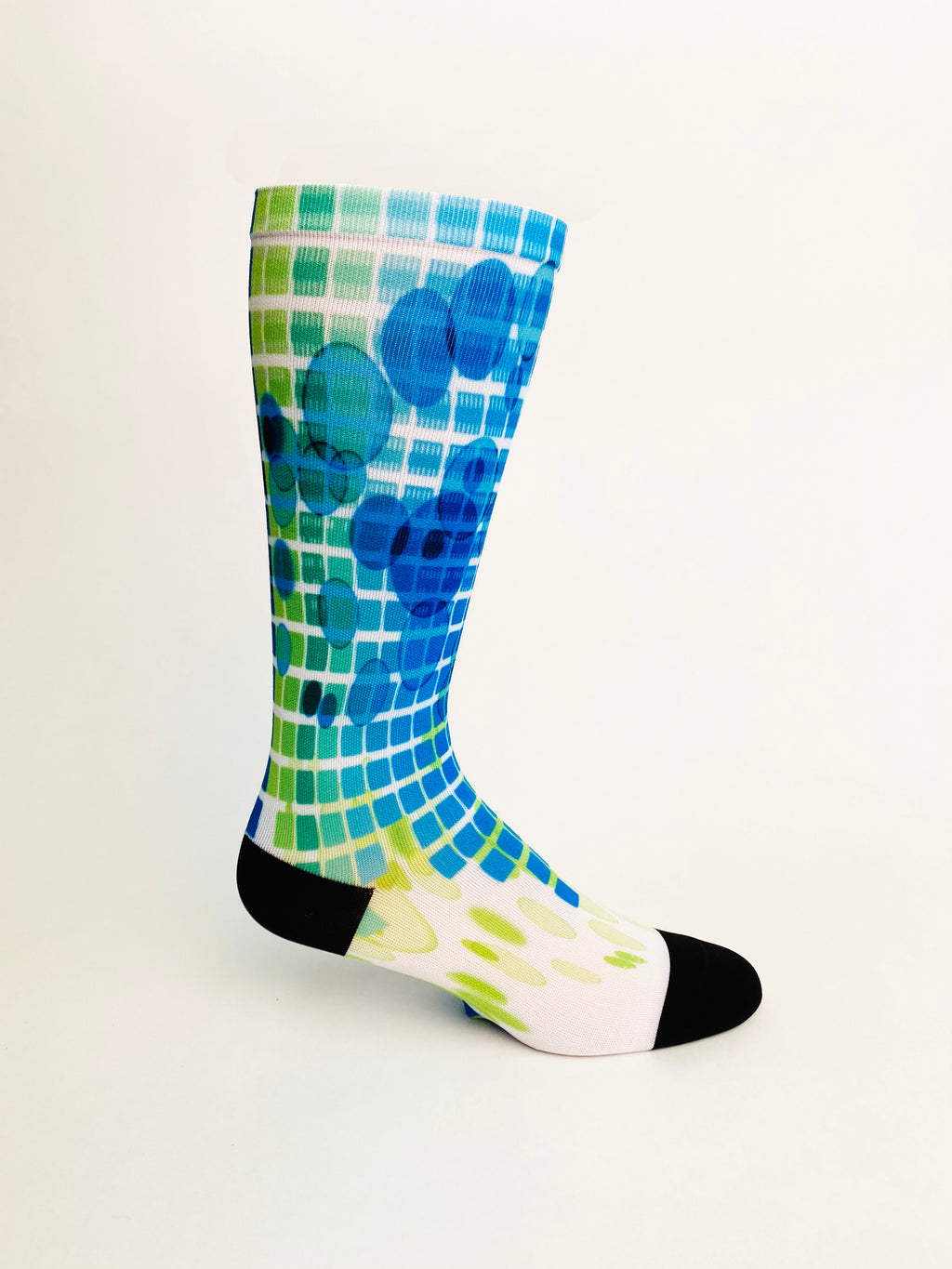 Blue Bubbles Printed Bike Sock