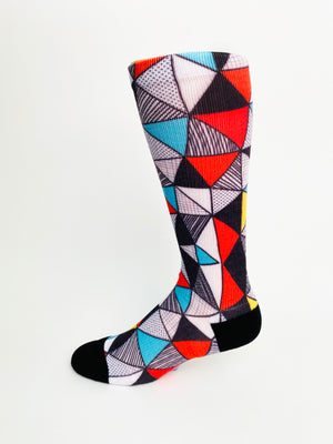 Triangle Printed Bike Sock