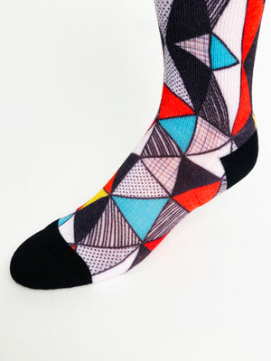 Triangle Printed Bike Sock