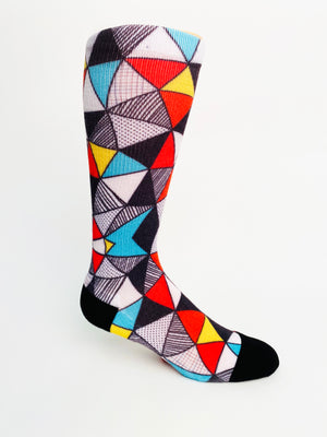 Open image in slideshow, Triangle Printed Bike Sock
