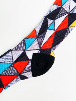 Triangle Printed Bike Sock