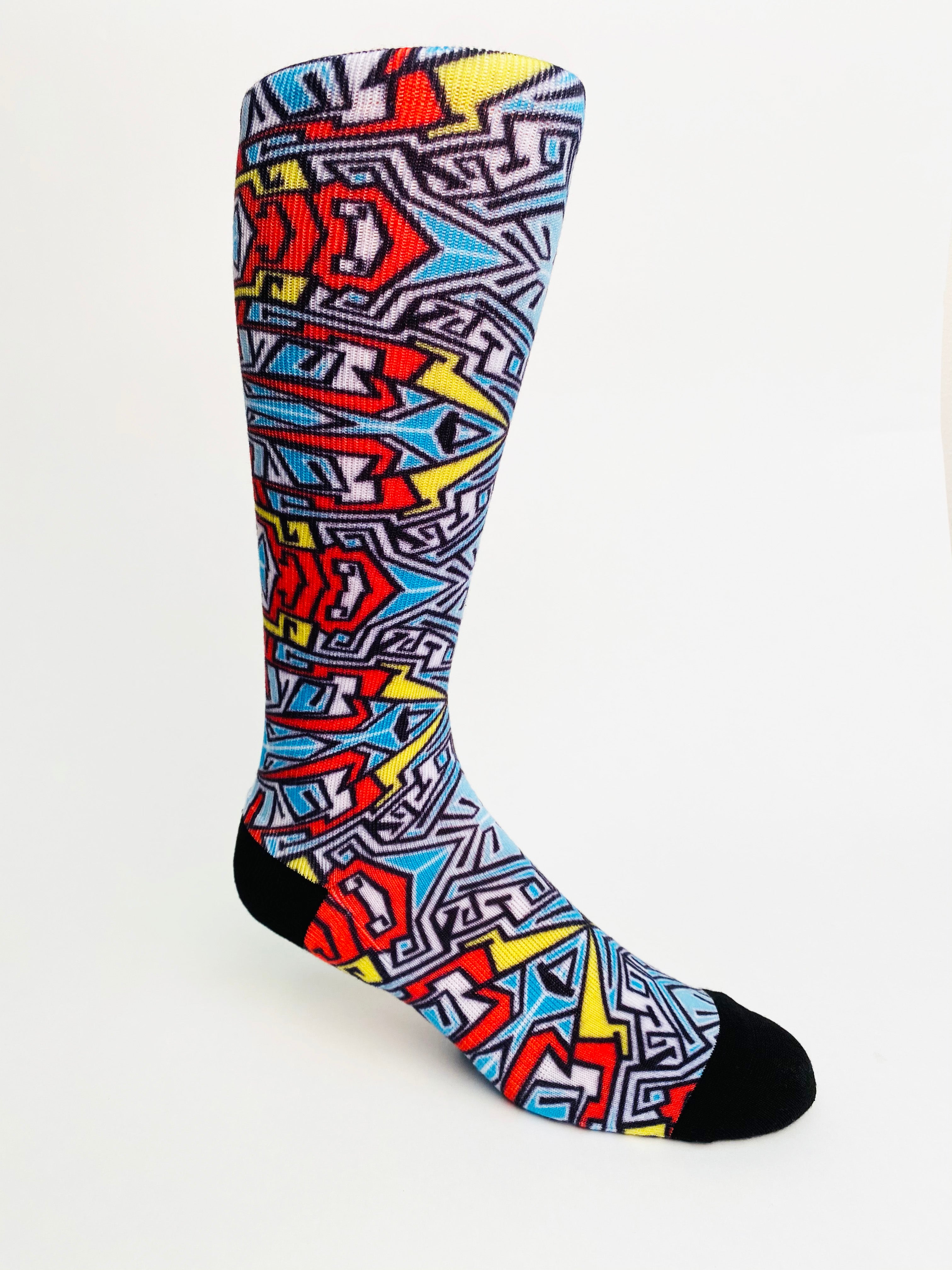 Geometric Printed Bike Sock