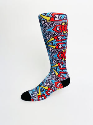 Open image in slideshow, Geometric Printed Bike Sock
