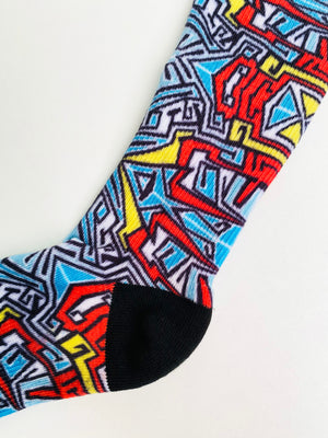 Geometric Printed Bike Sock