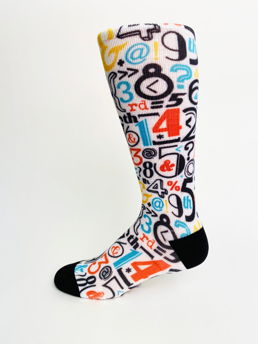 Numbers Printed Bike Sock