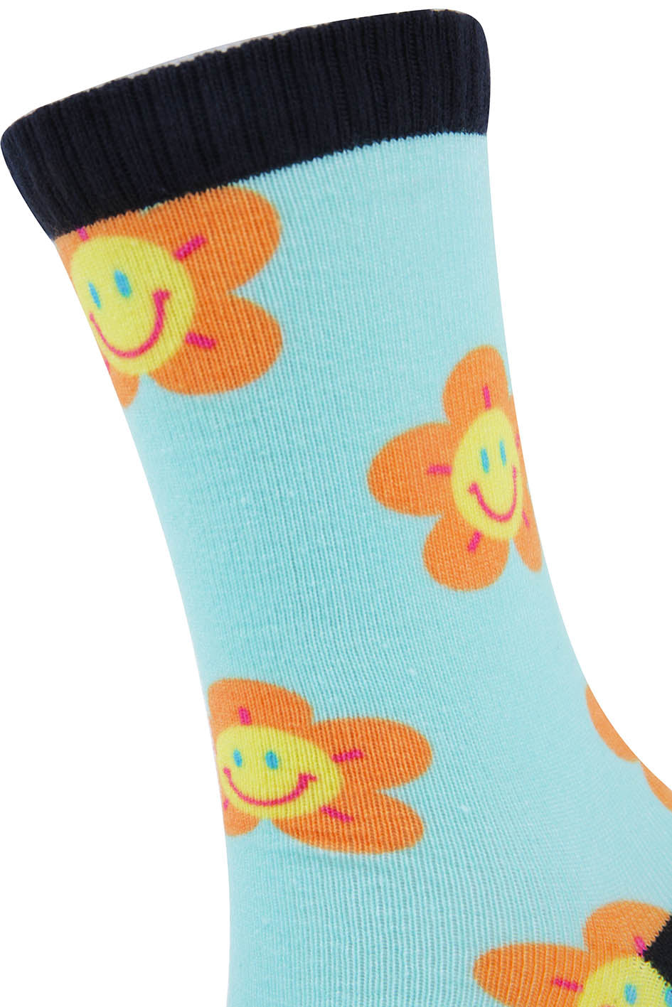 Daisy Smiley Printed Sock (3 Colors)