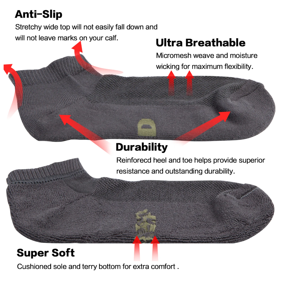 Premium Quality and Comfort - From the careful construction of our socks, to our naturally soft bamboo from rayon yarn, MD strives for excellency in value.     Odor Resistant - Bamboo from rayon keeps feet feeling fresher longer compared to cotton.     Longevity - Our socks are not only durable and resistance to holes, they also contain anti-shrinking properties so that they can be washed time and time again without losing their shape, size, or elasticity.