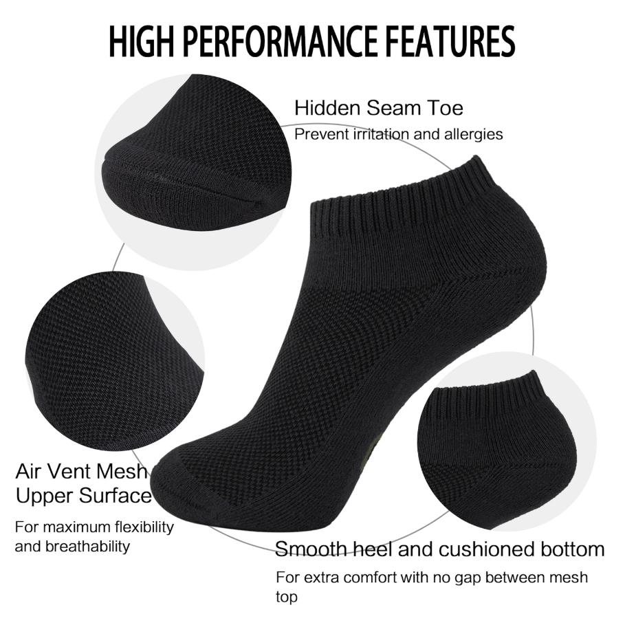 Premium Quality and Comfort - From the careful construction of our socks, to our naturally soft bamboo from rayon yarn, MD strives for excellency in value.     Odor Resistant - Bamboo from rayon keeps feet feeling fresher longer compared to cotton.     Longevity - Our socks are not only durable and resistance to holes, they also contain anti-shrinking properties so that they can be washed time and time again without losing their shape, size, or elasticity.
