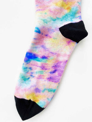Multicolor Tie Dye Printed Sock