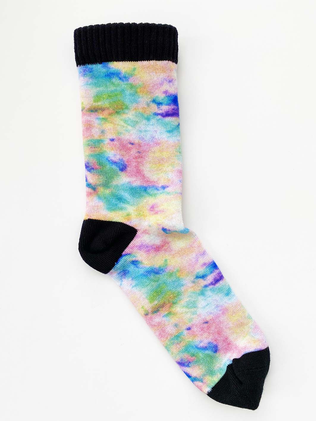 Multicolor Tie Dye Printed Sock