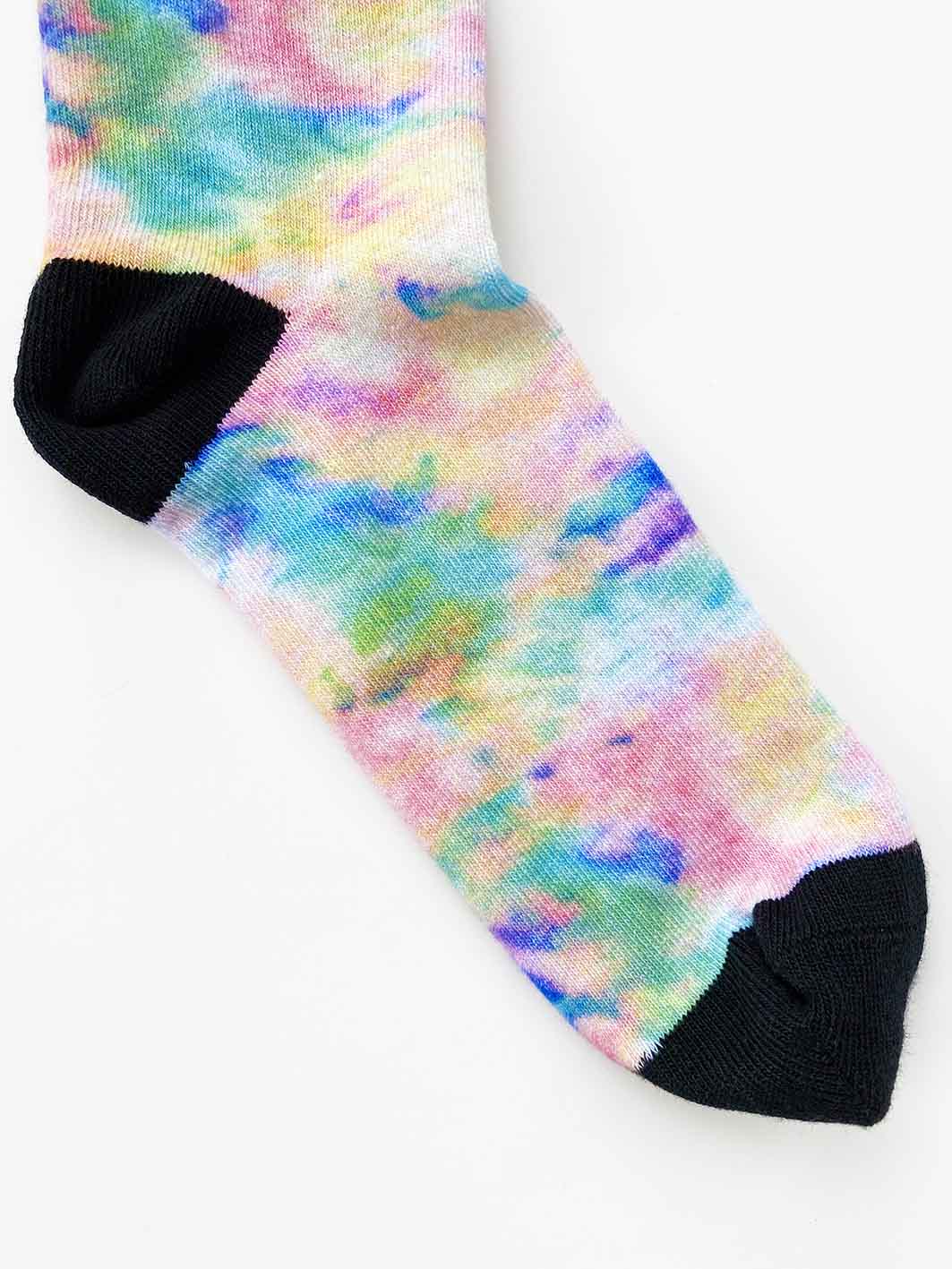 Multicolor Tie Dye Printed Sock