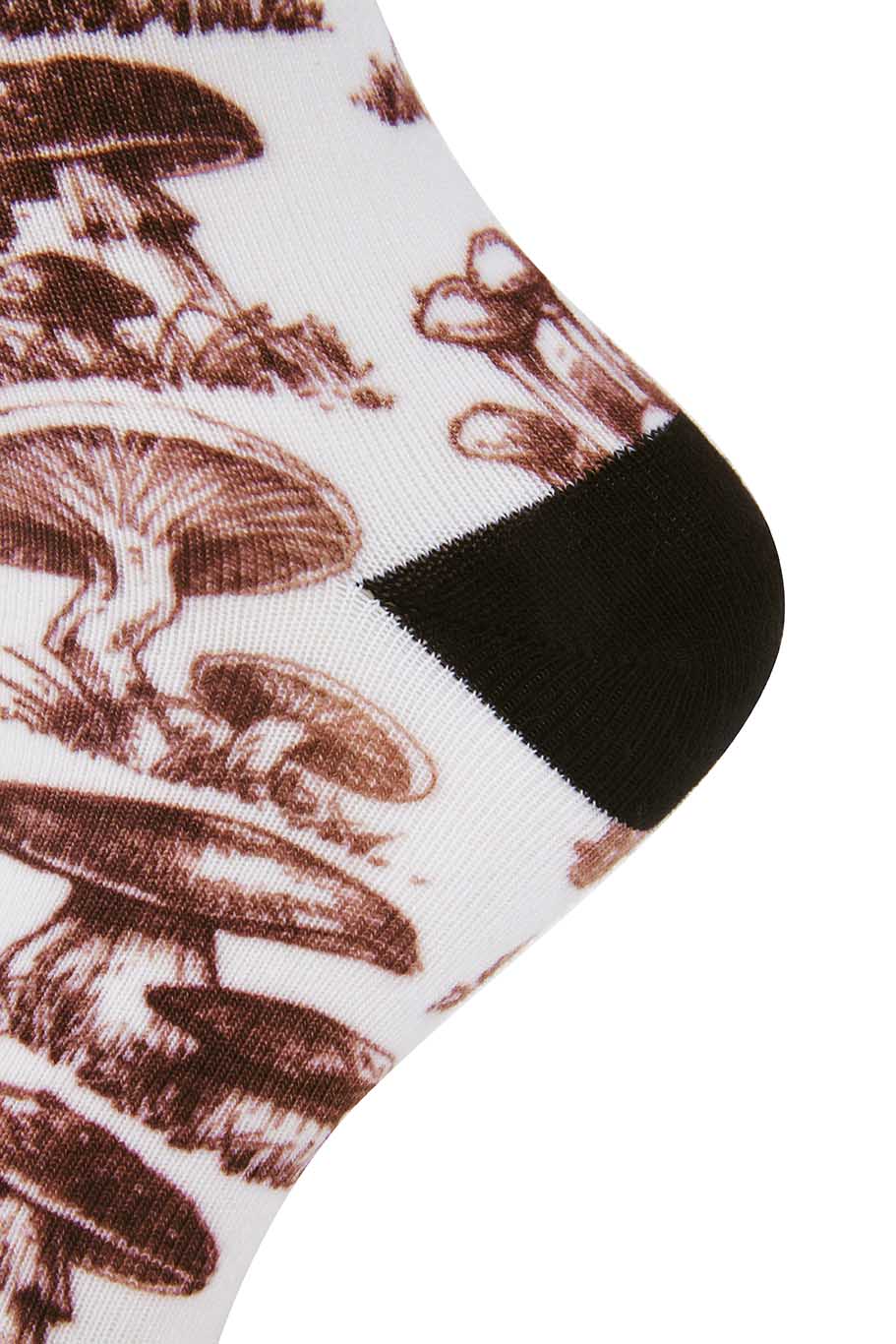 Mushroom Illustration Printed Sock