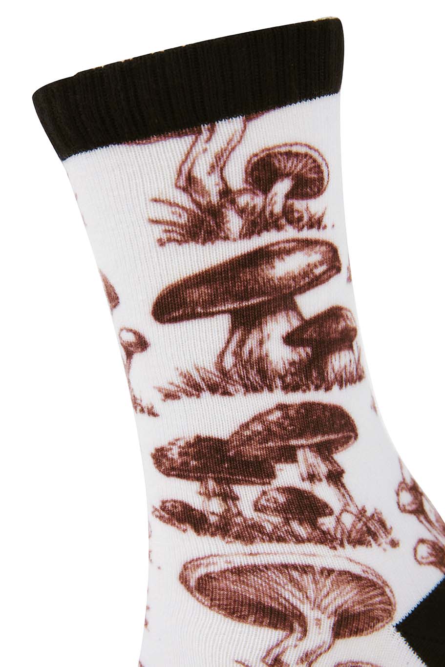 Mushroom Illustration Printed Sock