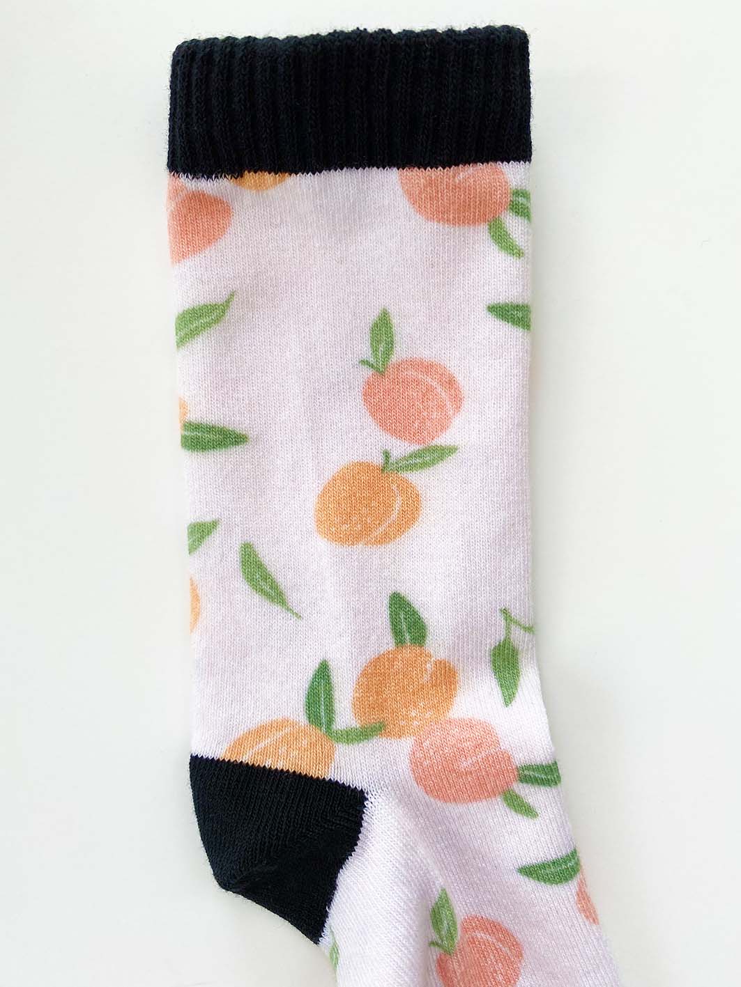 Peach Pattern Printed Sock